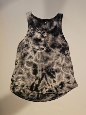 Black and White Tie-Dye Tank